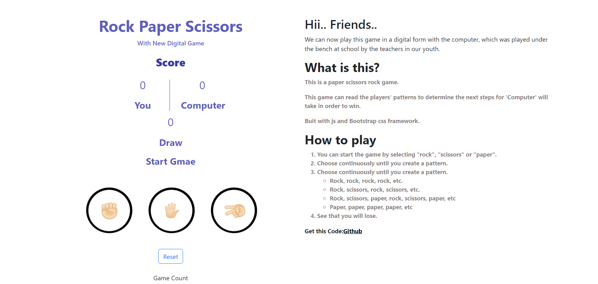 Rock Paper Scissors